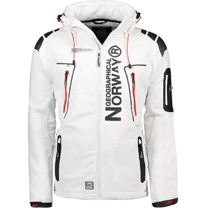 Veste softshell blanche homme Geographical Norway Techno