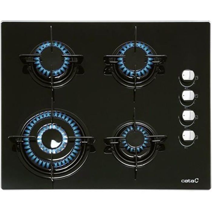 Plaques de cuisson Splendide plaque au gaz cata cib6031bk (60 cm) noir (4 feux a gaz)