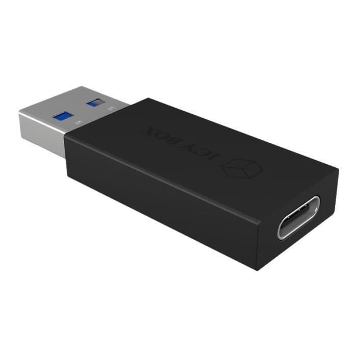 RaidSonic ICY BOX IB-CB015 Adaptateur USB USB-C (F) pour USB type A (M) USB 3.1 Gen2 noir