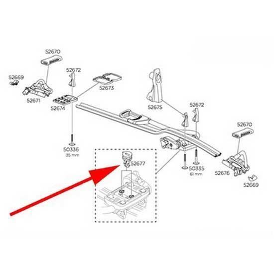 Transporteurs Pièces détachées Thule Lock With Key Proride598 - Taille Unique - Noir