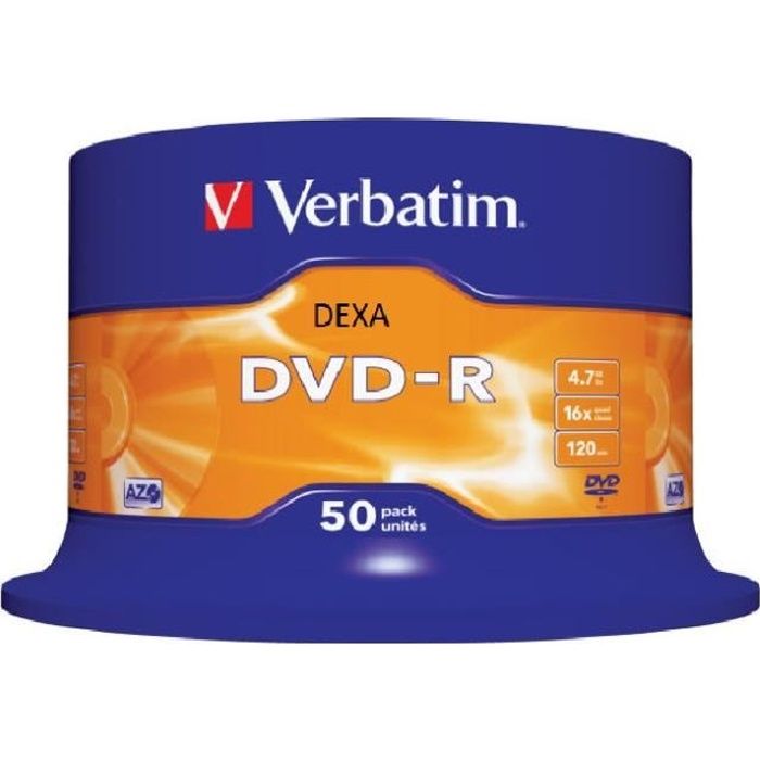 50 DVD-R Verbatim CakeBox