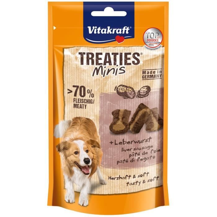 VITAKRAFT Treaties mini pâté de foie - Pour chien - 48 g