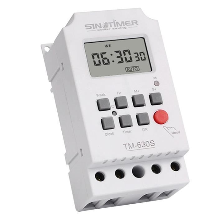 1 Pc Programmable Minuterie Affichage Numérique Interrupteur De Cycle Deuxième Contrôle Contrôleur Puissance pour Lampe CAFETIERE