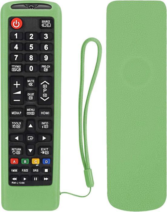 Housse Silicone Protectrice Pour ANBERNIC R36S – Coque Souple Antidérapante, Anti-rayures, Avec Lanière Noire – Vert