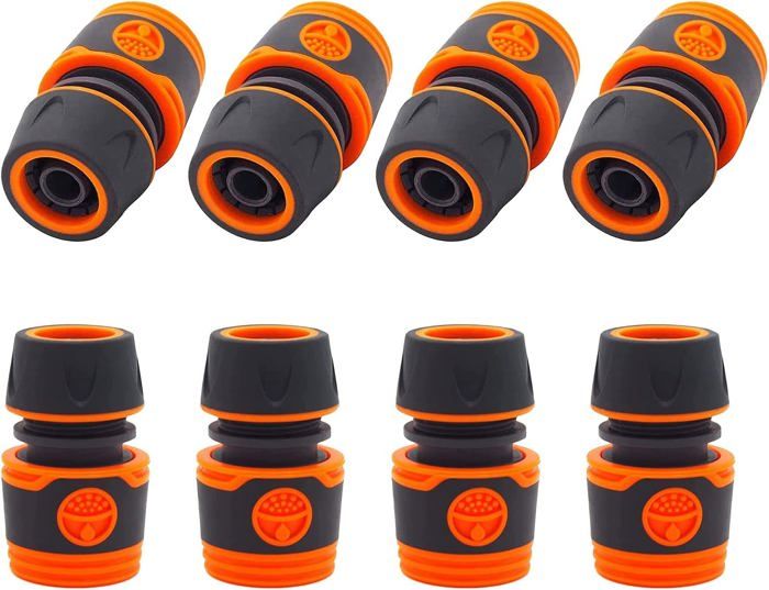 Kit De 4 Raccords Rapides Pour Tuyau D'arrosage 1/2 Pouce - Compatible Hozelock, Connexion Sans Outil
