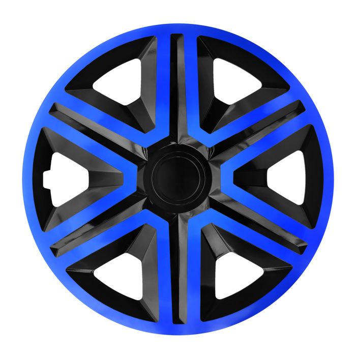 COSMEVIVI Enjoliveurs De Roue 14 Pouces Bleu Noir - Set De 4 Hubcaps PP Pour Voiture