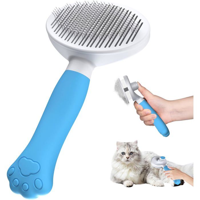 Comparer les prix de Brosse Chat Brosse Chien[Prise Ergonomique & Nettoyage En Un Clic& Patented Design]Outil Pour Chiens/Chats/Lapins À Poil Court Et