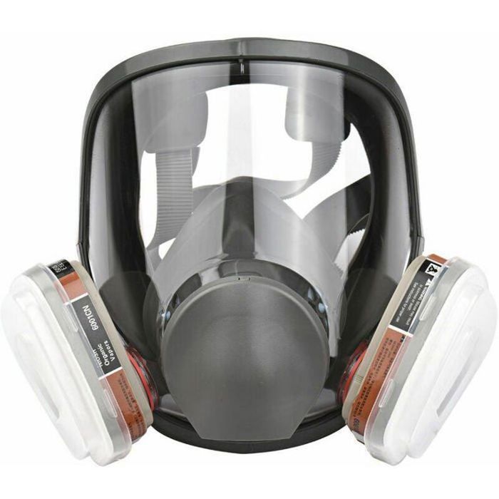 Masque Respiratoire Complet Réutilisable Avec Filtres - Protection Peinture, Poussière, Soudure - Kit 10 Ouates
