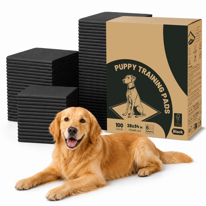 Lot de 100 Tapis Éducateurs Pour Chien Chiot 71x85cm Alèses Tapis hygiéniques Avec Charbon Actif Contrôle Odeurs Super Absorbant