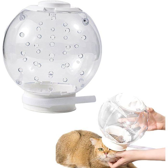 Muselière respirante pour chat capuche Anti-morsure boule espace de protection animal de compagnie réglable et Multicolo MUSELIERE