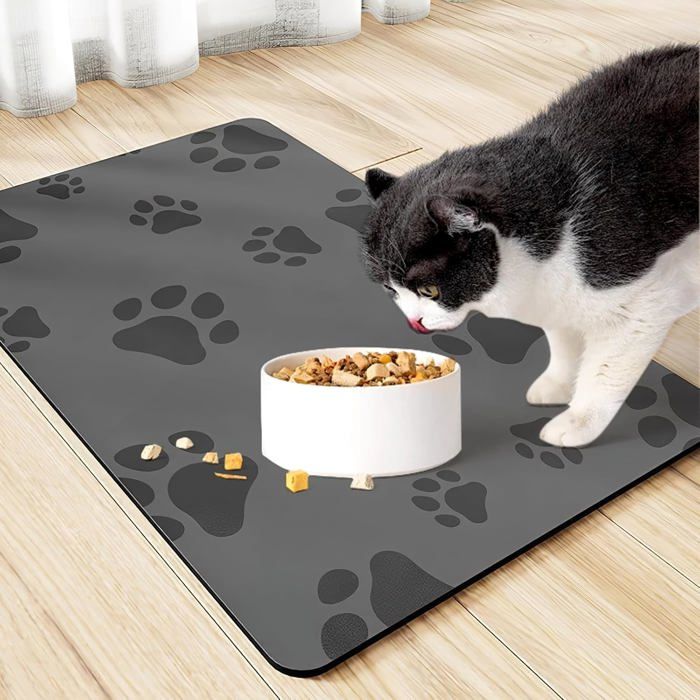 Tapis Gamelle Chat Tapis Absorbant Chien 30 X 50 Cm Tapis Gamelle Chien Absorbant Séchage Rapide Tapis Chat Gamelle