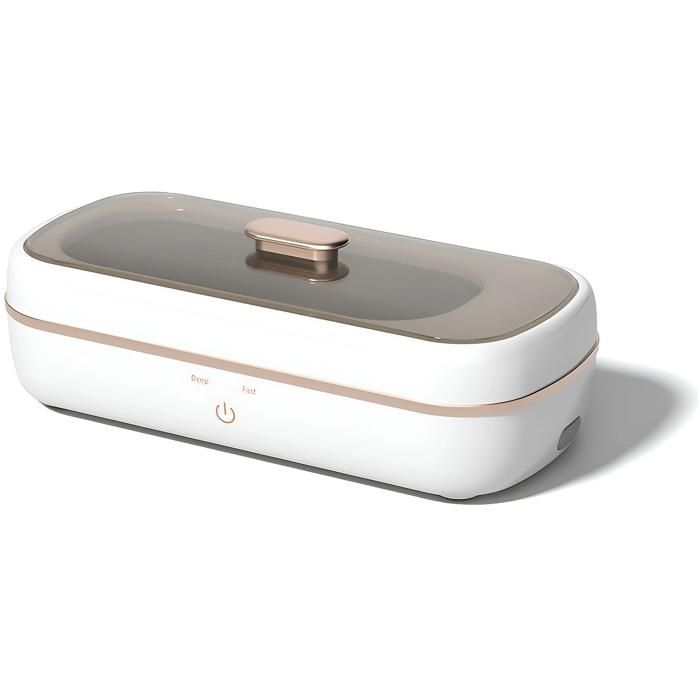 Nettoyeur à ultrasons domestique 350 ml 2 vitesses lumière bleue fonction stérilisation 15 W blanc