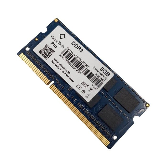Barrette Mémoire 8Go RAM DDR3 ValueTech Pro VTP08G3S1600 SO-DIMM PC3-12800 2Rx8 Reconditionné - Valuetech Pro reconditionné disponible sur Cdiscount Seconde Vie