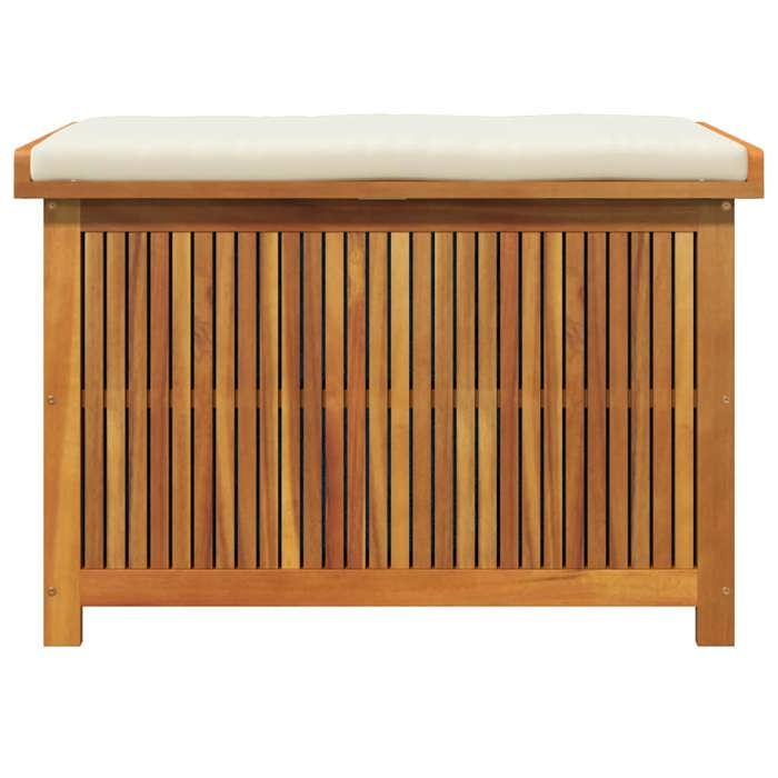 Sale 2026 Coffre à coussins dextérieur - BURKE - MEUBLE JARDIN - 90x50x605 cm - bois massif dacacia CC33