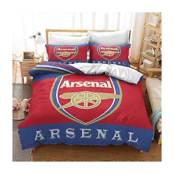Ensemble de literie imprimé équipe de football 3 pièces (housse de couette et taie doreiller) 4 pièces (draps) X[CH] 135 200*200cm