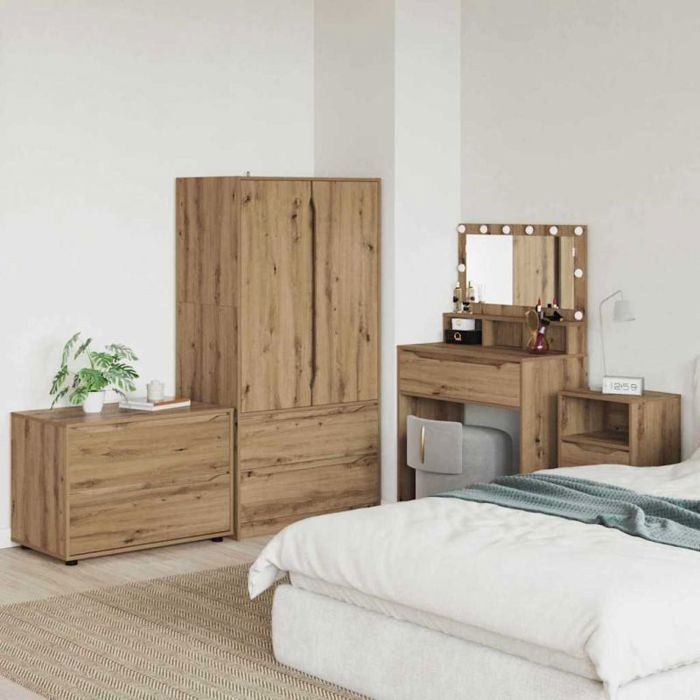 VIDAXL Commode 1 tiroir chêne artisanal 80 x 48 x 57 cm - Bois dingénierie style scandinave