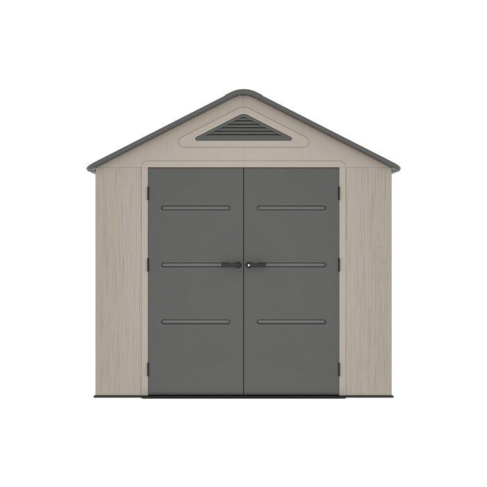 Abri de jardin en résine HDPE beige effet bois et gris 6 15 m² avec plancher - épaisseur 22 mm - ANTEVA Abri de jardin en résine HDPE beige effet bois et gris 6 15 m² avec plancher - épaisseur 22 mm - ANTEVA