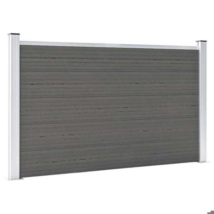 BURKE@ Gris Clôture de jardin WPC 180x105 cm Gris 17.8 kg Haute qualité A13680