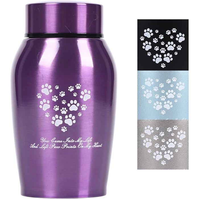 Comparer les prix de Urne de Crémation pour Animaux de Compagnie - Chien Chat et Autres - Souvenir Violet Violet Petit
