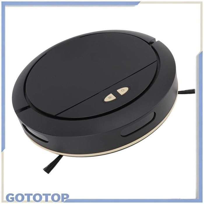 GOTOTOP Aspirateur Robot Vacuum Cleaner Automatic APP Control Smart Sweeping Robot With 100ml Water electromenager balayeuse Noir