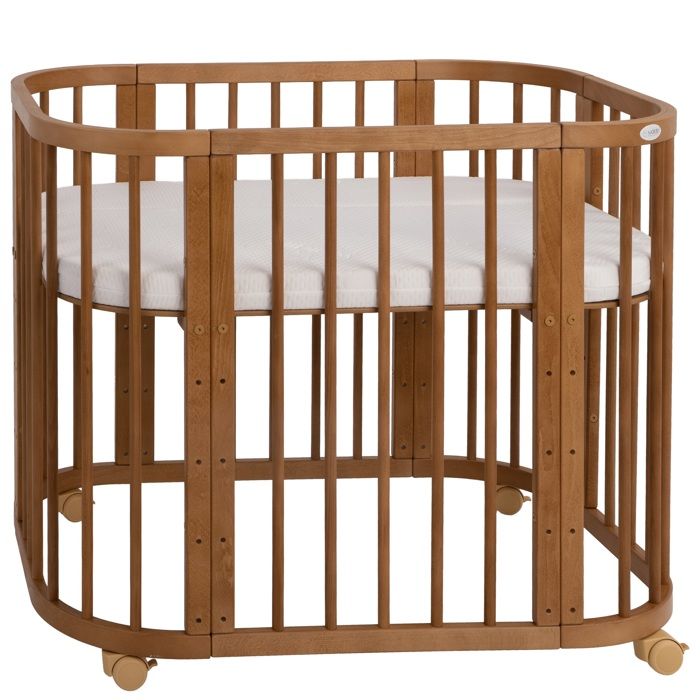 Waldin Lit Bébé 5en1 Lit Cododo en Bois Matelas Vintage - Ventilé Sommier Réglable sur 5 Niveaux Lit Évolutif Waldin Lit Bébé 5en1 Lit Cododo en Bois Matelas Vintage - Ventilé Sommier Réglable sur 5 Niveaux Lit Évolutif