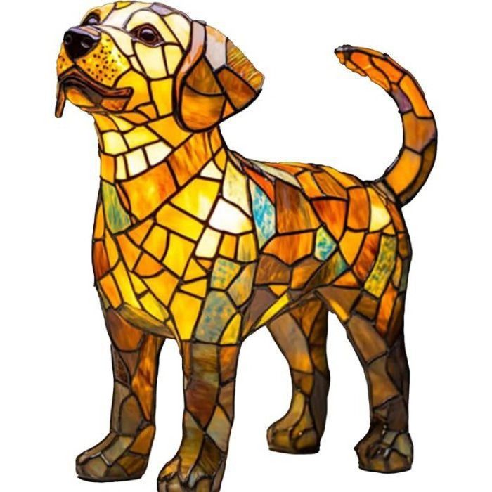 1 Lampe à poser Corgi Résine teintée Lumière LED chaude Décoration murale ou table Intérieur bureau salon .