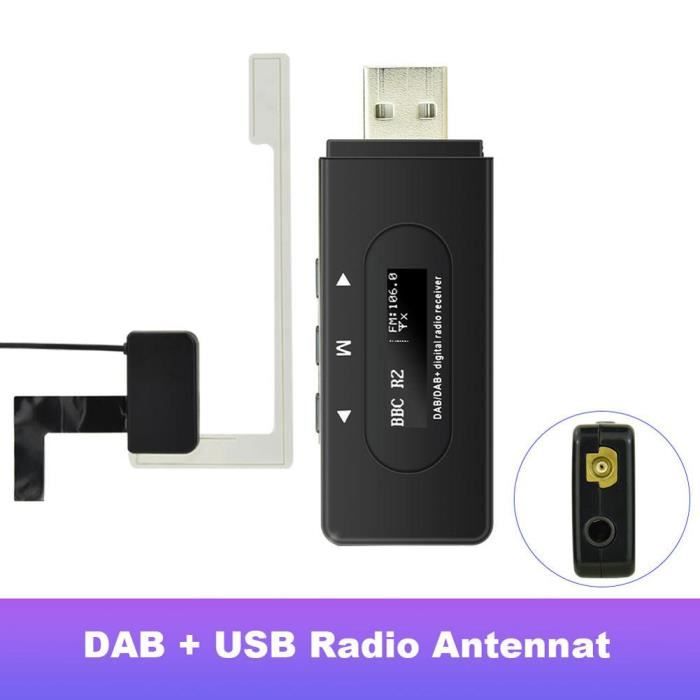 Tuner Radio DAB numérique + USB pour voiture, universel, transmetteur