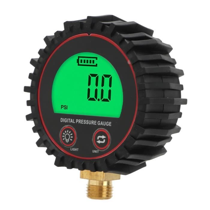 Manomètre Digital Pour Pneus 220 PSI | Écran LCD Rétroéclairé Avec 4 Unités | Compatible Compresseur Voiture Moto Vélo