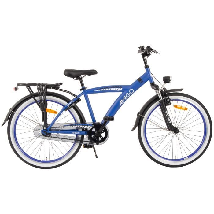 Vélo Enfant Garçon AMIGO Thunder 14 Pouces - Frein Rétropédalage + Roues Stabilisatrices | 3-5 Ans