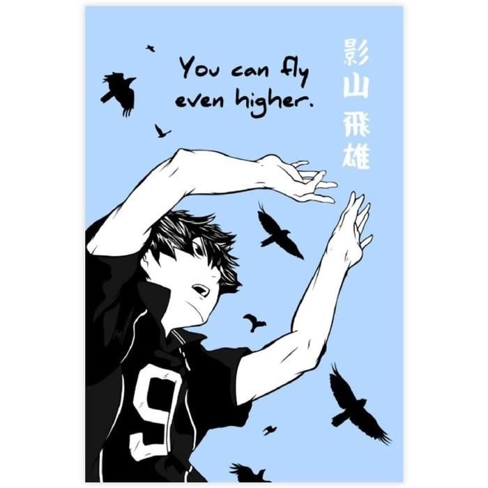 YZLI Anime Haikyuu Tendou Satori Toile Murale Imprimée Moderne Pour Chambre à Coucher 30 X 45 Cm