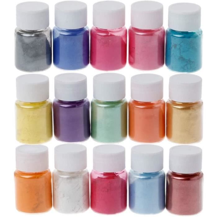 Poudre De Mica 120g - Colorant Résine Époxy Naturel - Pour Savon, Bougie, Maquillage, Slime - Blanc