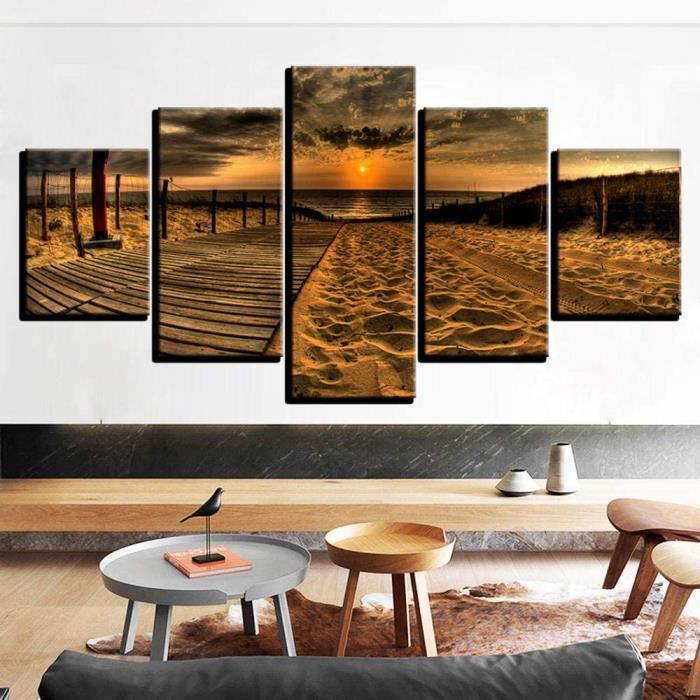 Tableau Sur Toile Plage 100x140 Cm