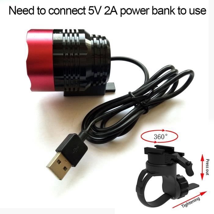 Feu Arrière LED USB Pour Vélo - Étanche IPX6 - 100 Lumens - Support De Selle Inclus - Multicolore Iridescent - 5