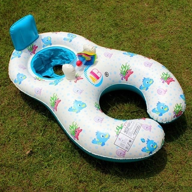 Flotteur Piscine Bébé Réglable – Chaise Flottante Avec Auvent De Protection Solaire, Matériau PVC, Taille 57 X 49 Cm – Idéal Pour Apprentissage Et Sécurité Aquatique, Dès 6 Mois