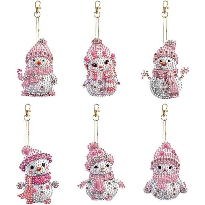 Porte-clés HERMÈS Vintage Bonhomme De Neige En Cuir Blanc - État Très Bon - Origine France - Objet De Collection