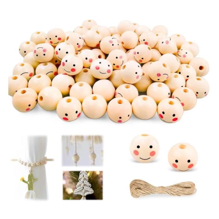 Lot De 200 Perles Rondes En Bois Multicolore 8mm - Création Bijoux, Origine France