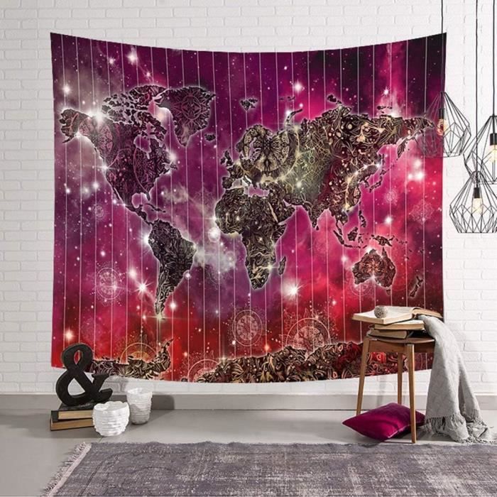 Tapisserie Murale Polyester Grand Format 150x100cm - Décoration Intérieure, Couverture Plage, Nappe, Style Bohème