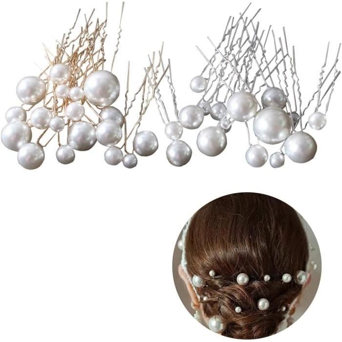 Barrettes Perles 36 Pi ces Bijoux Cheveux Mariage Perle Cheveux
