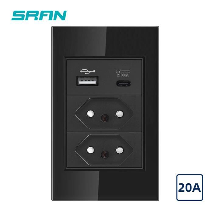 sourcing map Lot de 20 connecteurs USB 2.0 type A femelle, 4 broches DIP angle droit à 90 degrés, adaptateur de remplacement pour réparation