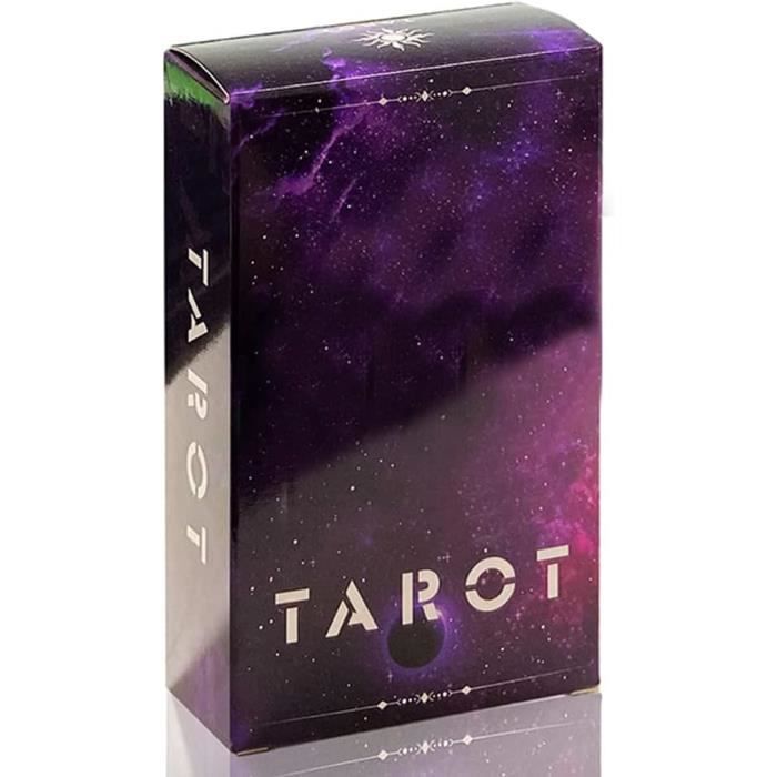 LHKJ Lot de 78 cartes de tarot avec boîte colorée, ensemble de cartes de jeu vintage universelles