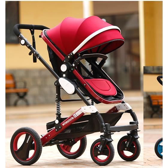 Poussette De Luxe Pliable 3 en 1 Avec Ressorts Anti choc Landau Reglable Pour Bebe Poussette Pour Bebe Cdiscount Puericulture Eveil bebe