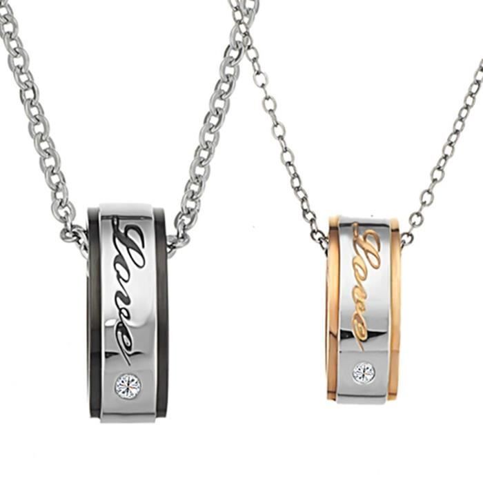 Collier sales homme amour