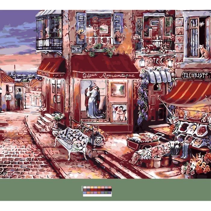 Figured'Art Peinture Par Numéro Adulte Avec Cadre Terrasse à Paris