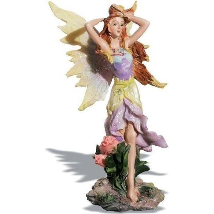 Figurine statuette fée résine 11 cm violette Cdiscount Maison