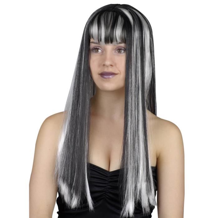 perruque longue noire
