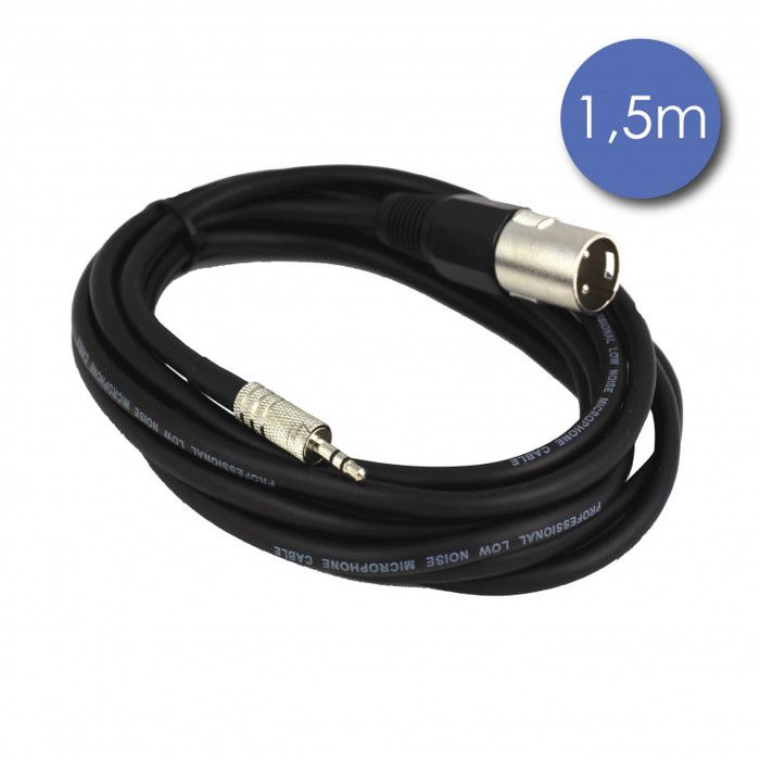 Cable XLR male Jack 3.5 male stéréo 1.50m Achat / Vente câble tv vidéo son Cable XLR male