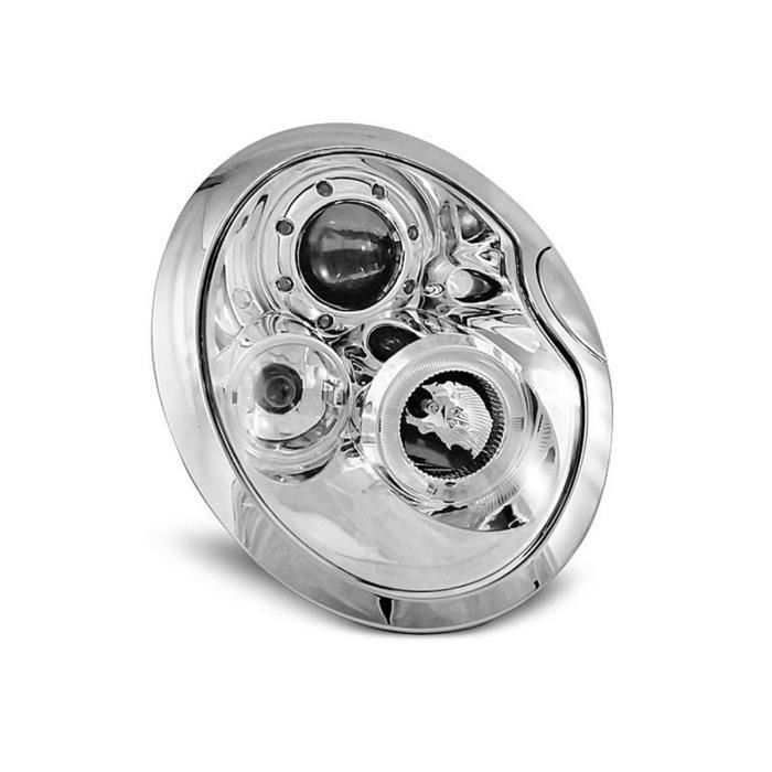 Paire de feux phares Mini Cooper 01-04 angel eyes chrome-27361559