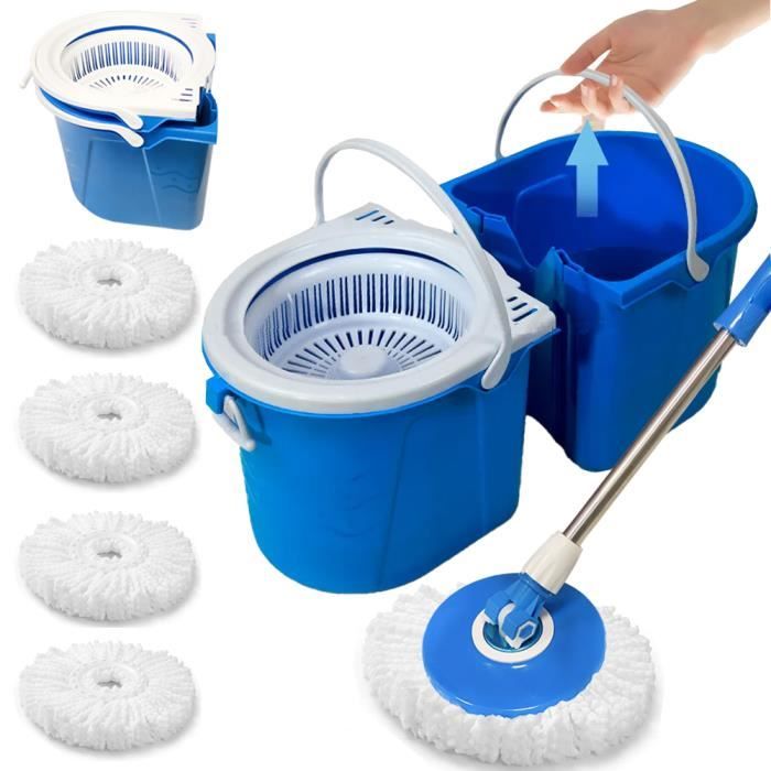 nouveau balai magique seau essoreur 4 tetes microfibre achat vente seau presse nouveau balai magique sea cdiscount