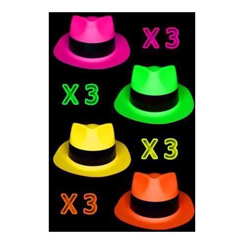 12 chapeaux fluo Al Capone - Cdiscount Maison