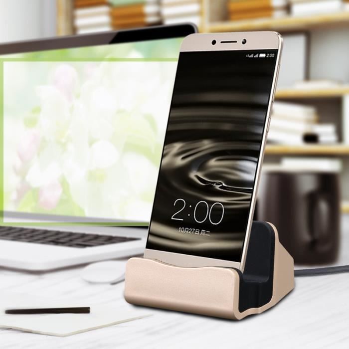 Station De Charge Pour Sony Xperia Z - Dock Bureau Micro USB Réversible, Câble 90 Cm